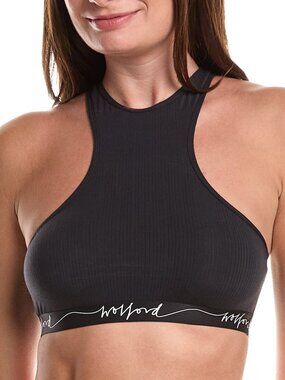 WOLFORD Reverse Racer Bralette in Black Size XL Brand New NWT